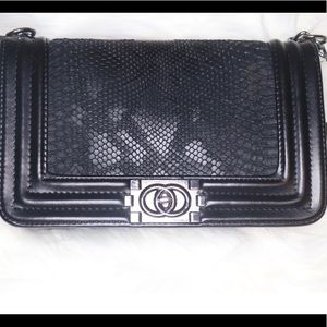 Snake skin leather bag !